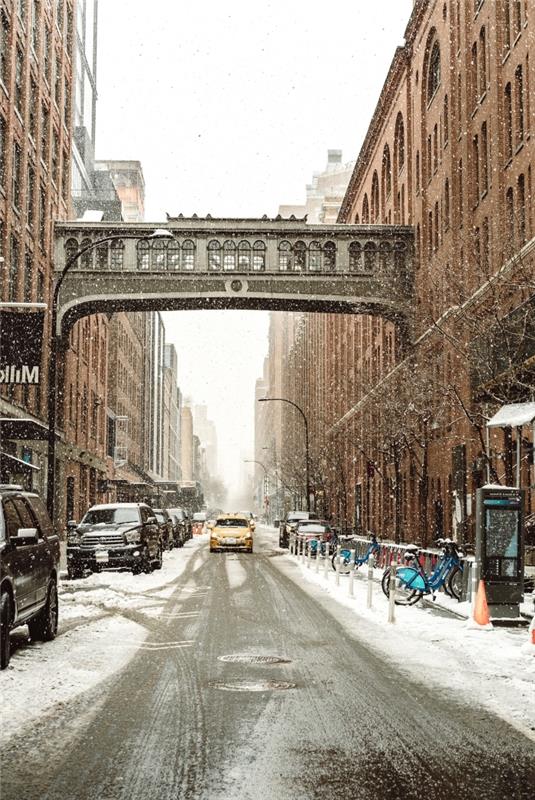 düşen kar teması üzerine iphone kilidi için örnek ücretsiz duvar kağıdı, kışın karlı bir şehrin fotoğrafı