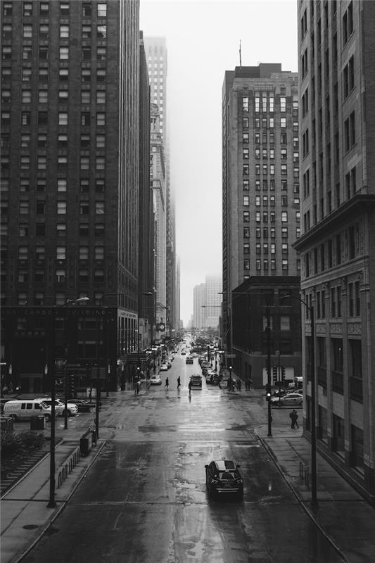 New York črno -bela foto tumblr ozadje, slog slike za kopiranje za ozadje