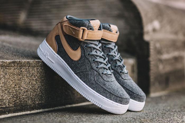 nike air force one hi yüksek sınırlı sayıda erkek basketbol gri