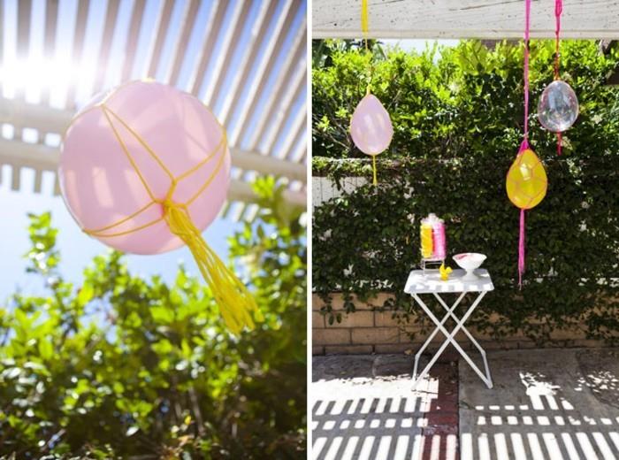 diy macrame, dekoracija za vrt, rojstni dan, prilagojeni baloni