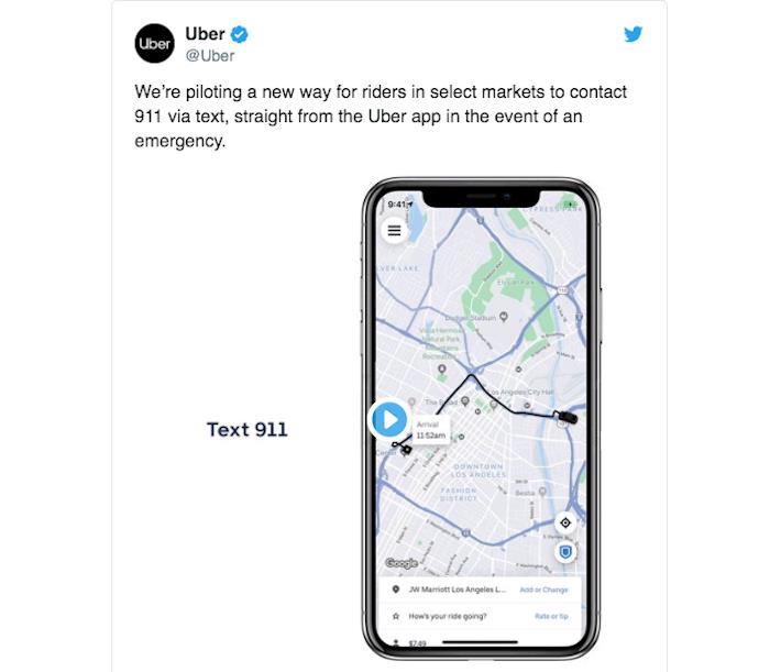 Uber, uygulamalarını birleştiriyor ve yeni bir acil durum SMS hizmeti sunuyor