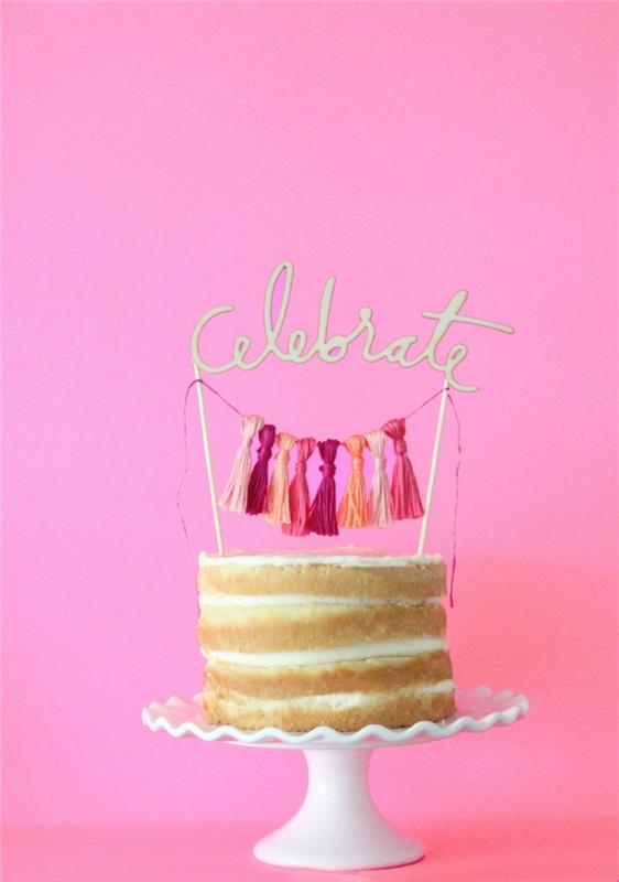 Çıplak pasta stilini kutlayın pasta kabı, 40 yaşında, yetişkin kadın doğum günü pastası baykuş fikri
