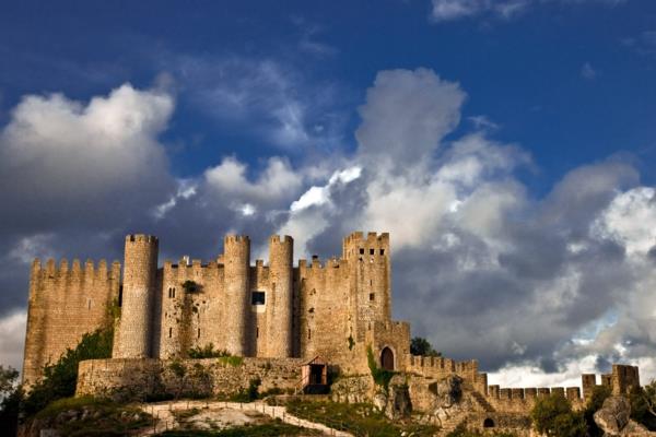 obidos-castel-Portekiz-kale-orta yaş