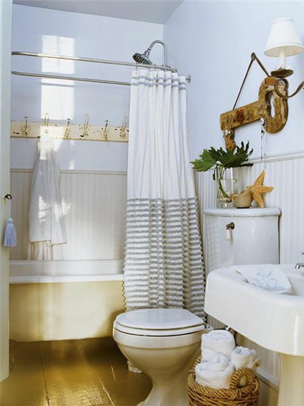 kopalnica-objekt-stara-siva-stena-bela-svetilka-kmečka-kopalnica-zavese-kad-zavese