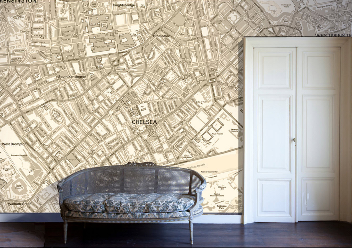 Mappa su sfondo