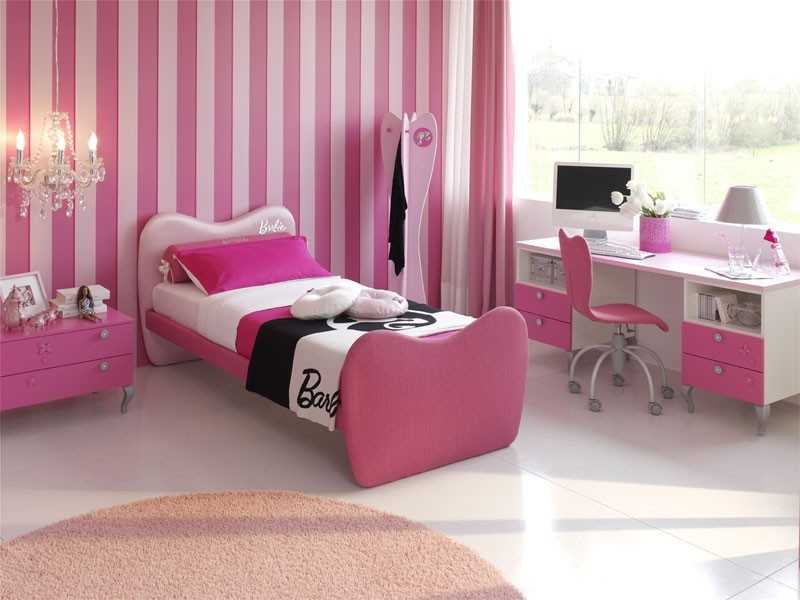 Kız tasarım örnekleri için yatak odası tasarımı