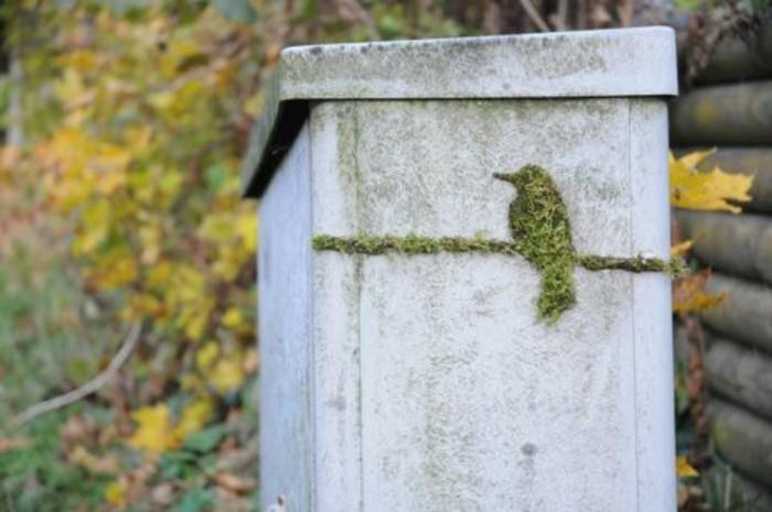 ptica v mahu-rastlinski-sodobni-umetniki-grafiti-umetnost