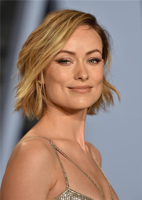 kratki odbitki za ženske 2018, olivia wilde temno blond barvanje las, uporniški prameni na valovit način