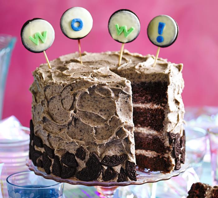 Berniuko gimtadienio tortas paruošti šokoladinį fondanto pyragą gražus paprastas oreo pyragas