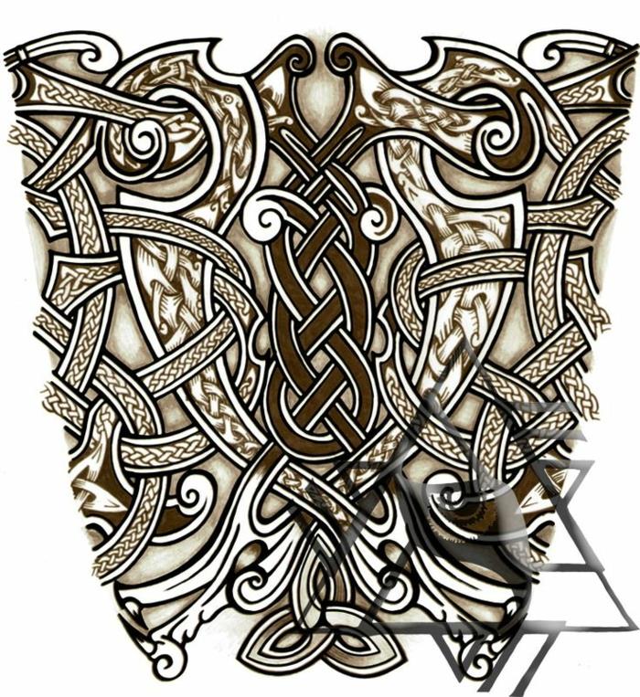 Originali idėja tatuiruotės vikingai reiškia simbolį