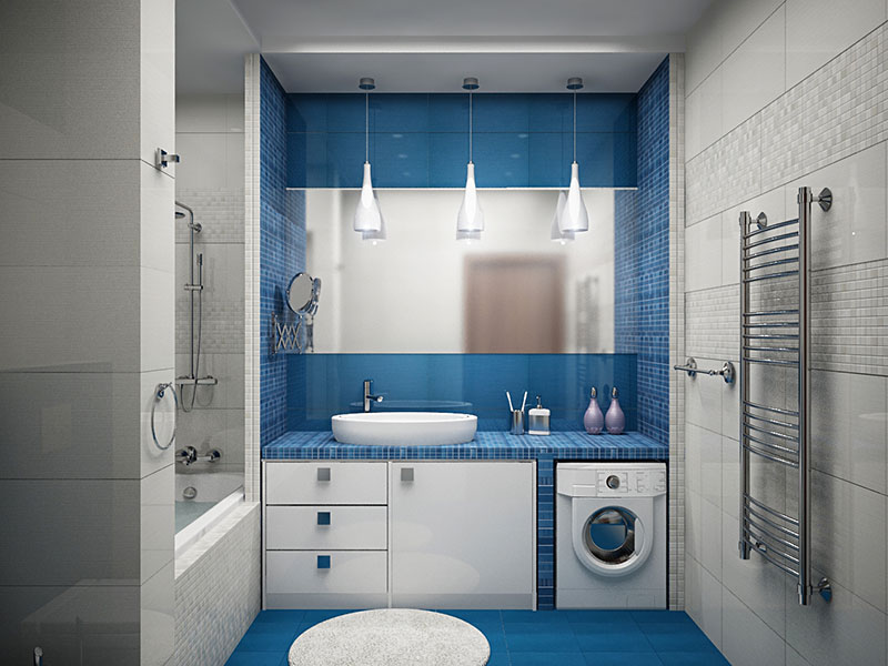 design moderno em tons de azul