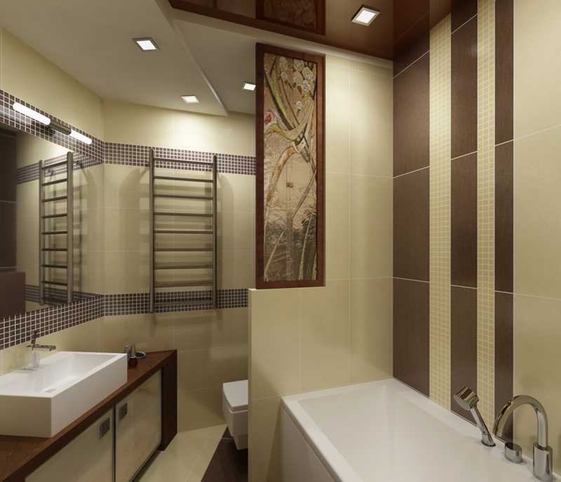 combinação de azulejos e mosaicos no banheiro