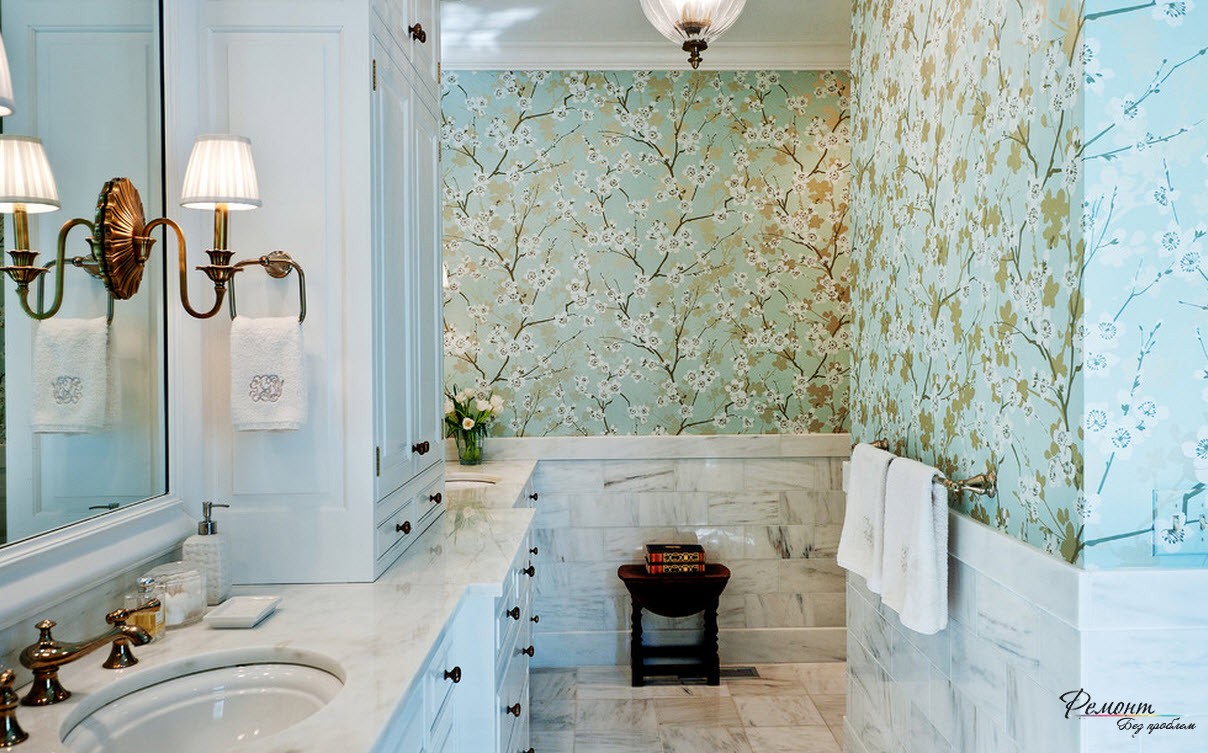 Baño con azulejos Acuarela