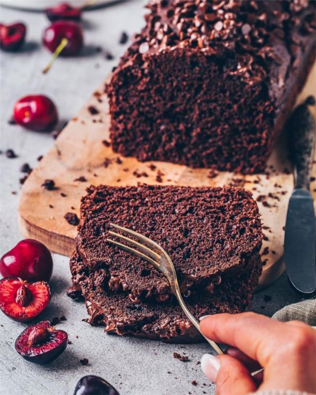 bananų ir šokolado duonos pyrago receptas su miltais be glitimo, lengvas dietinis pyragas