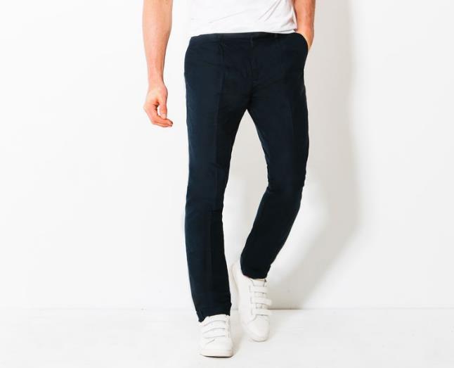 regular fit mornarsko modri chinos