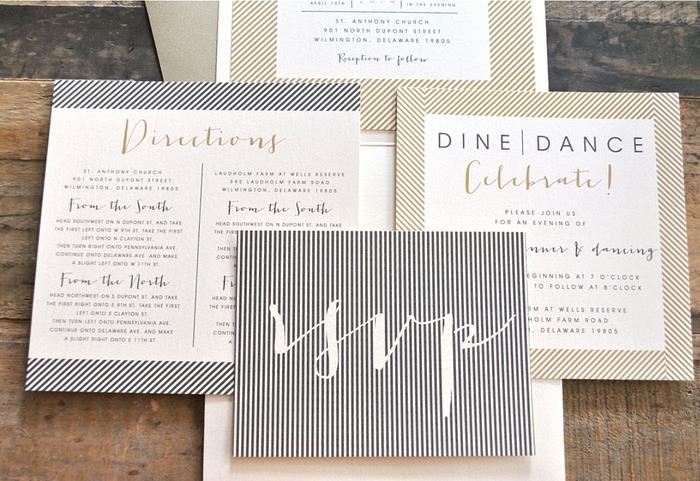 grafik çerçeve ve güzel tipografi ile modern tasarımlı düğün davetiyesi için fikir