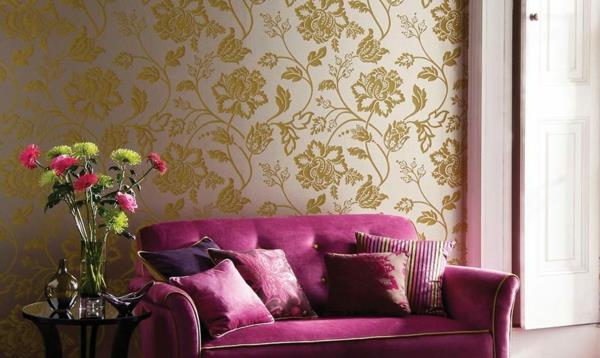 baroko tapetai-rožinė-sofa
