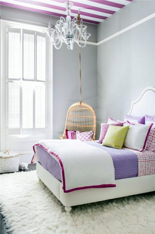 Açık gri yatak odası duvar kağıdı pastel pembe ve mor yatak odası duvar kağıdı