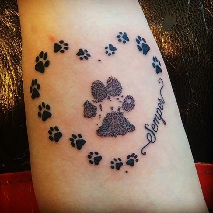 tetovaža mačje tačke, srce iz mačjih tačk