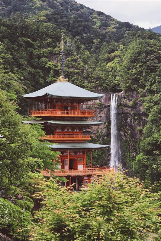Japonijos kraštovaizdis, kraštovaizdžio vaizdai, gražiausios nuotraukos pasaulyje, Azijos miškų krioklys