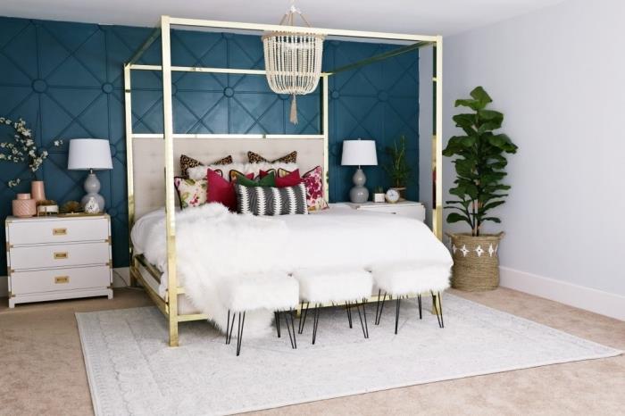 boya 2 zıt duvarlar chalbre dekorasyon modern boho tarzı fildişi beyaz halı duvar kaplaması