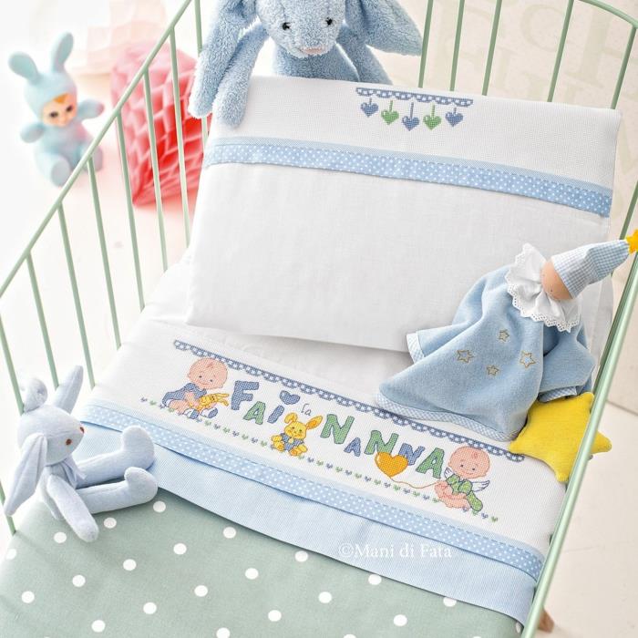 öncesi ve sonrası mobilya makyajı, beyaz ve pastel mavi yatak çarşafları, mignonette yeşili ile boyanmış metal çubuklar, pastel mavi ile doldurulmuş tavşanlar, tavşan bebek, kapakta yazı