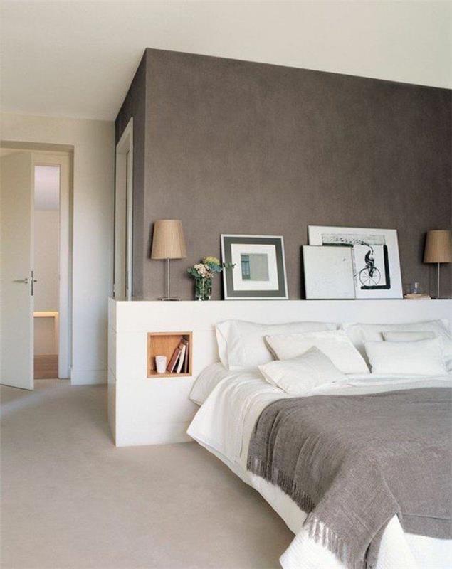 yatak odası duvar boyası için gri ve beyaz taupe ile ne renk
