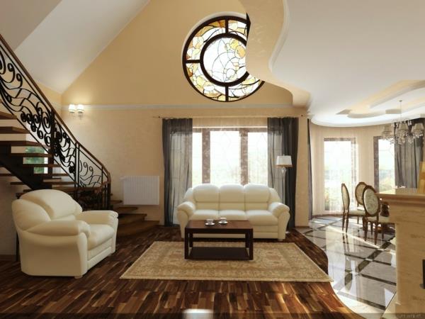 taupe-paint-beautiful-smėlio spalvos sofos ir elegantiški laiptai