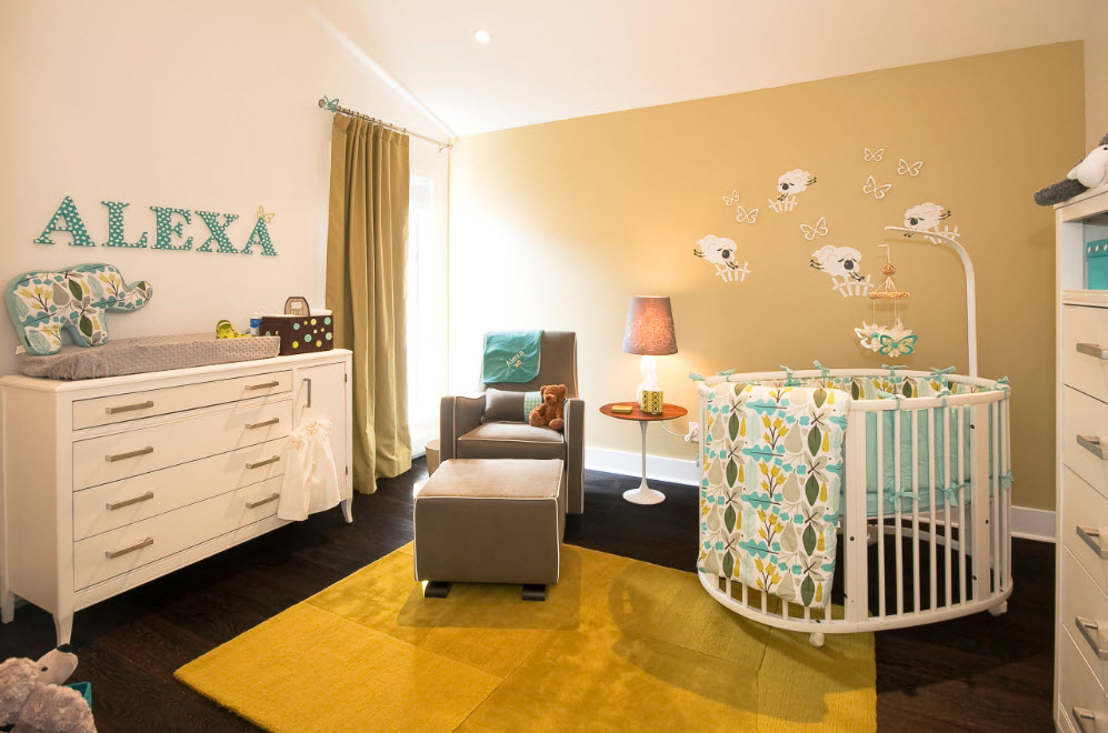 Interior de una habitación para un recién nacido