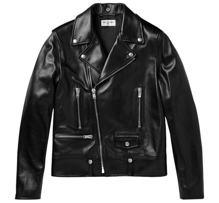 Usnjena jakna Yves Saint Laurent perfecto style črna