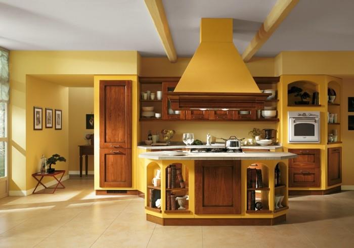 küçük-mutfak-çok misafirperver-örnek-boyama-sarı-mutfak-entegre-mutfak-ahşap-mobilya