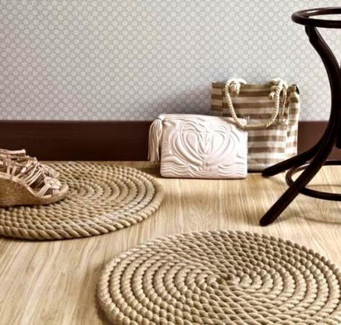 mažas-apvalus kilimas-kilimas-pagamintas iš virvės