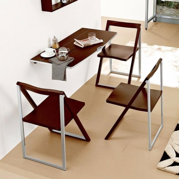 mažas sulankstomas virtuvės stalas-išdėstymas-mažos erdvės-valgomojo zona