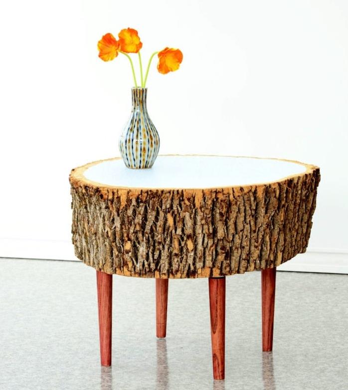 izdelajte leseno pohištvo z okroglimi in nogami