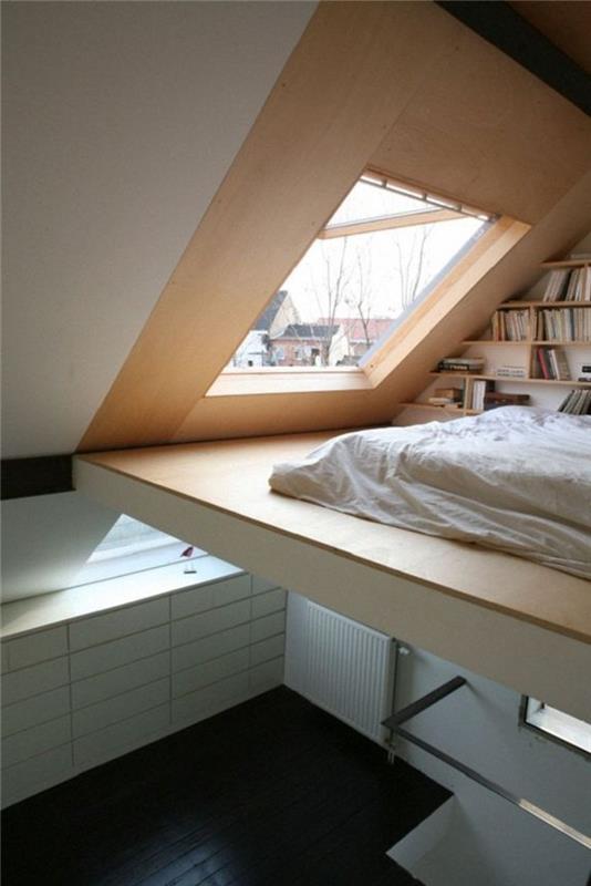 küçük-cam-çatı-pencere-çatı-velux-ahşap-ve-cam-yatak odası-fikirlerimiz