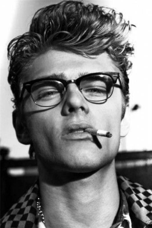 ikonik-siyah-beyaz-aktör-fotoğraf-portre-james-dean-sigara gözlükleri