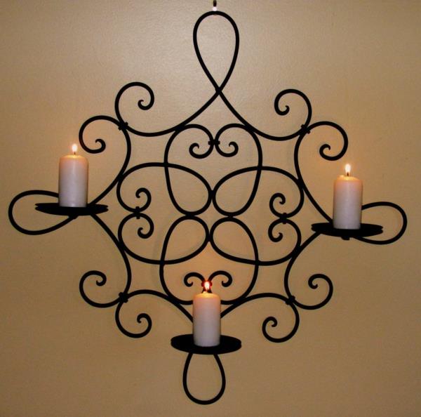 simetrični stenski svečnik