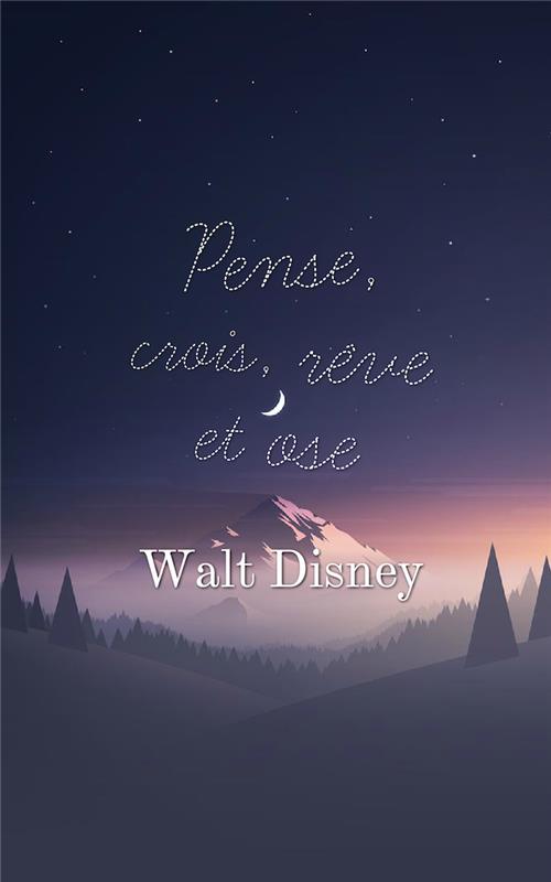 güzel ifade, iphone duvar kağıdı, gece gökyüzü ve yıldızlarla doğal manzara, Walt Disney ifadesi