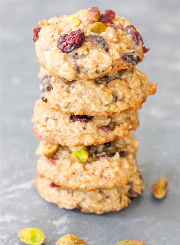 Ricetta per biscotti, piškoti con frutta secca, impasto per cookies, biscotti con pistacchi