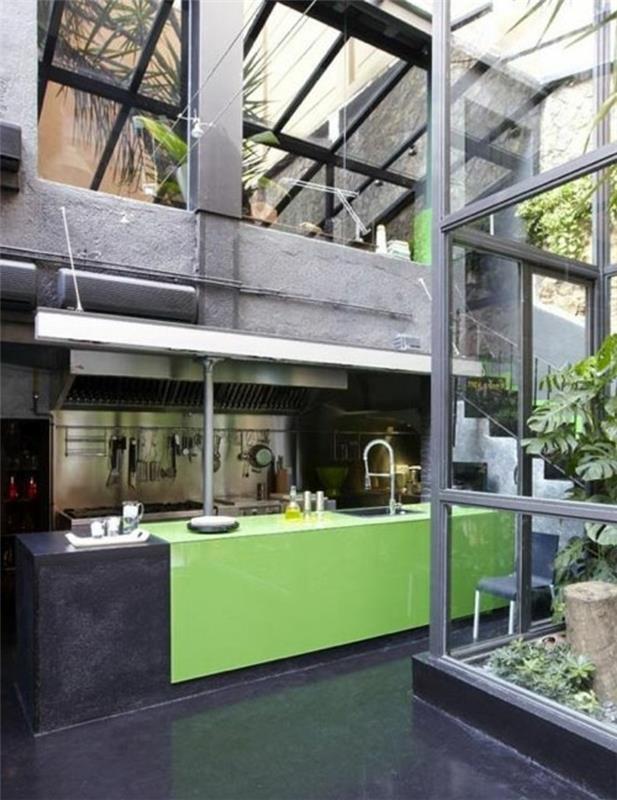 steklo-strop-črno-tla-moderno-kuhinja-kuhinja-pohištvo-steklo-streha-notranjost-poceni