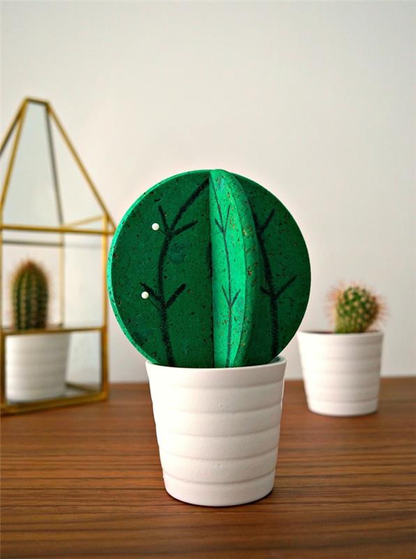 Odlična DIY dekoracija s čudovito idejo iz plutovinastega kaktusa diy plute