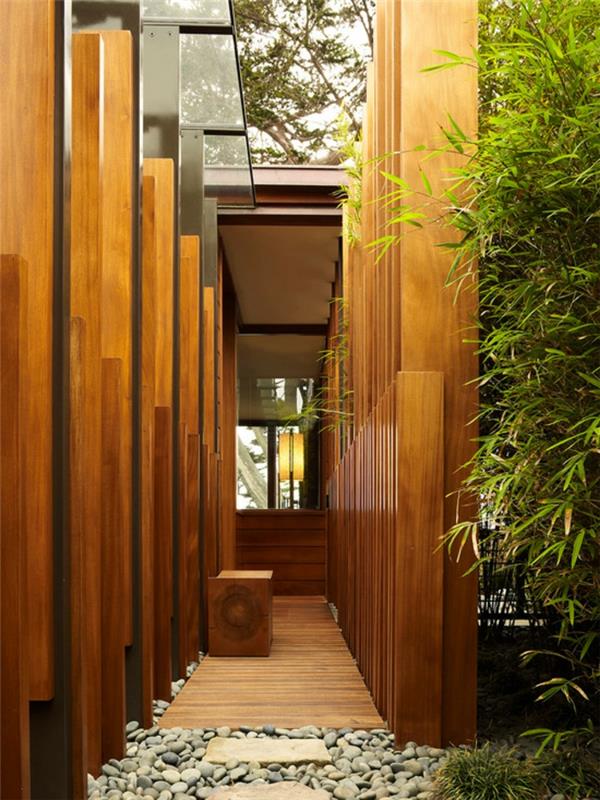 rastlina-bambus-zunaj-moderna-hiša-z-bambusom-posajena-na-vhodu