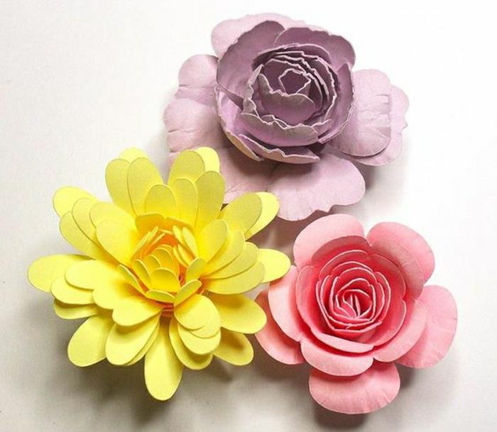 zložljiv papir-cvet-cvet-v-barvnem-papirju-origami-enostavno-obarvan-kako-narediti-origami
