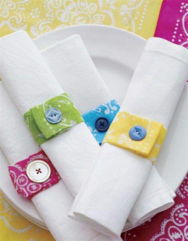 Sulankstomas popierius-mados-spalvotų-servetėlių-lankstymo-modernus-stalo apdaila