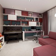 Bordo ir baltos spalvos derinys