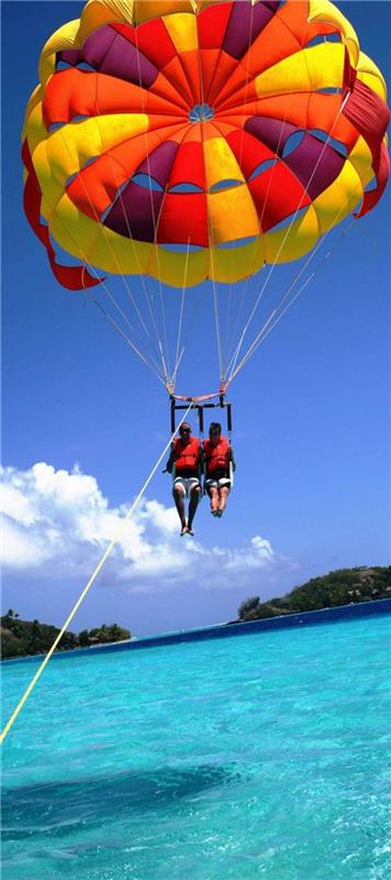 prancūzų polinezija-parašiutas-kelionė virš vandenyno