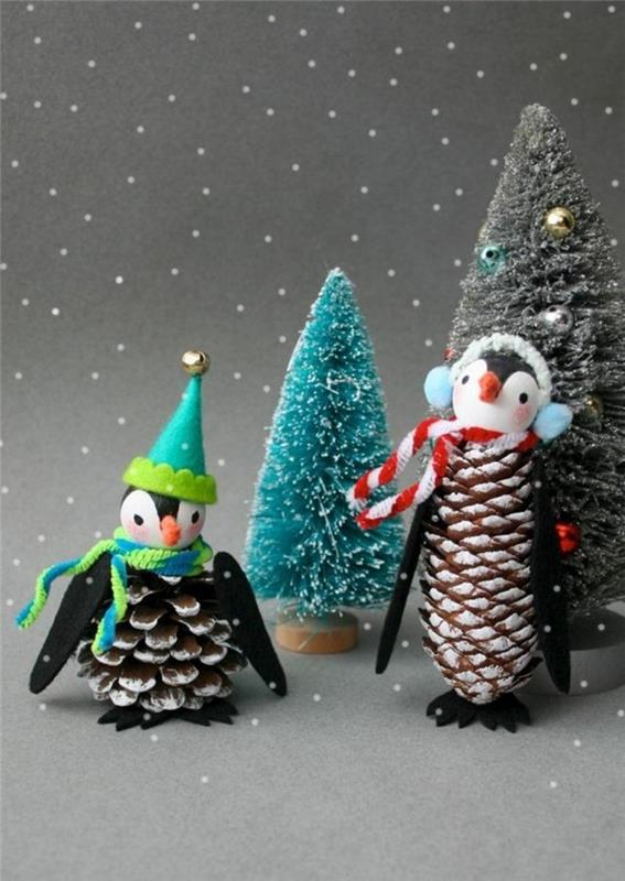 Božične pingvinske stožce za izdelavo z rokami