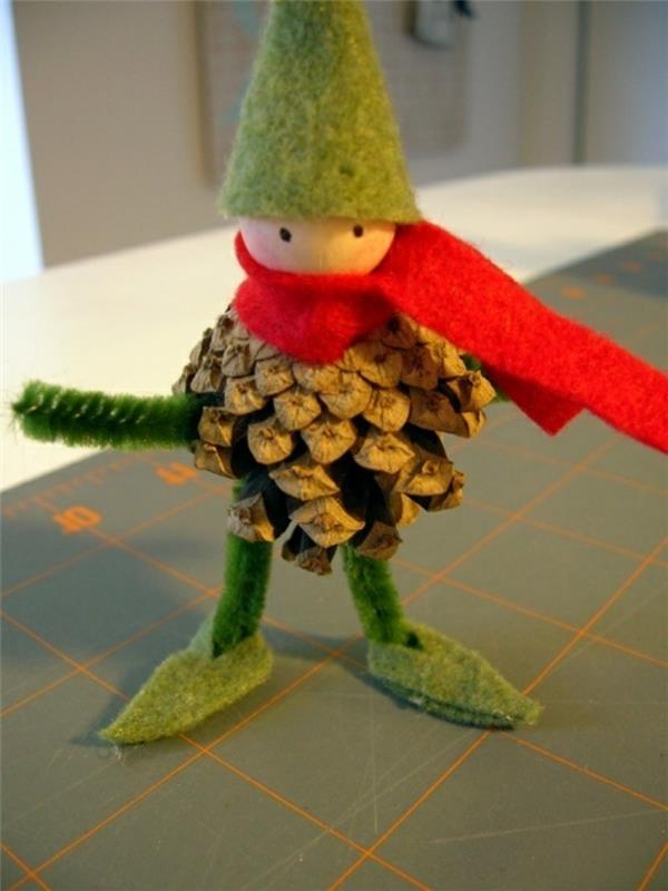 elf-pine-storži-z-borovim stožcem-narediti-božično-okras