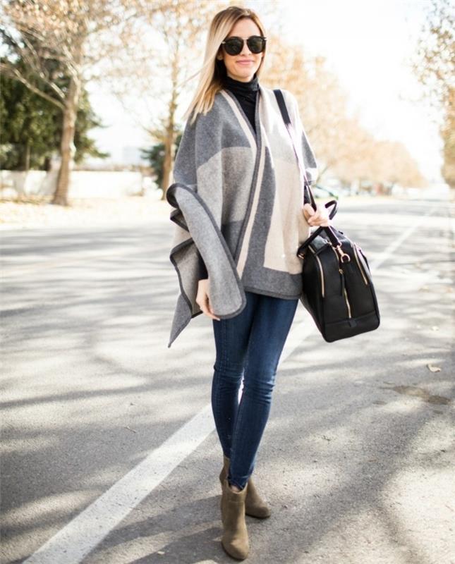sončna očala pončo-moda-eleganca-in-klasična-vizija-ljubka-nasmeh-sončna očala