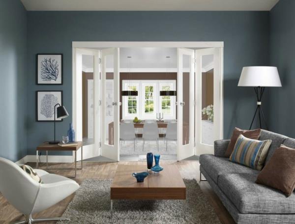 harmonika-vrata-moderna-dnevna soba-v sivo-modri barvi